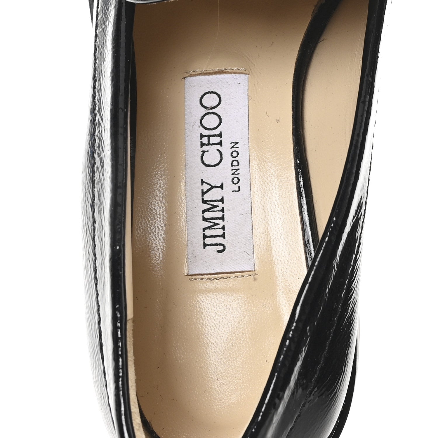 Jimmy Choo Naplack Crystal Welt Deanna 30 Penny Loafers 38.5 Black