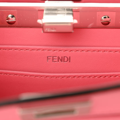 Fendi Shiny Nappa Petite Peekaboo I SEE U Satchel Pink Dalia 7 of 12