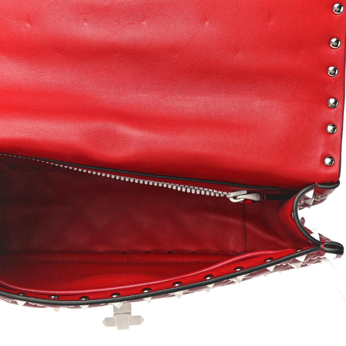 Lambskin Medium Free Rockstud Spike Shoulder Bag Rosso Valentino