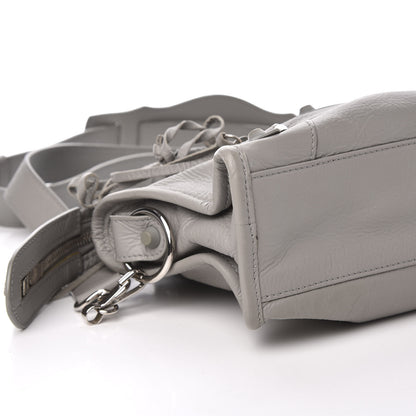 Balenciaga Matte Goatskin Rubber Covered Classic Hardware Mini City Gris Glace 7 of 14