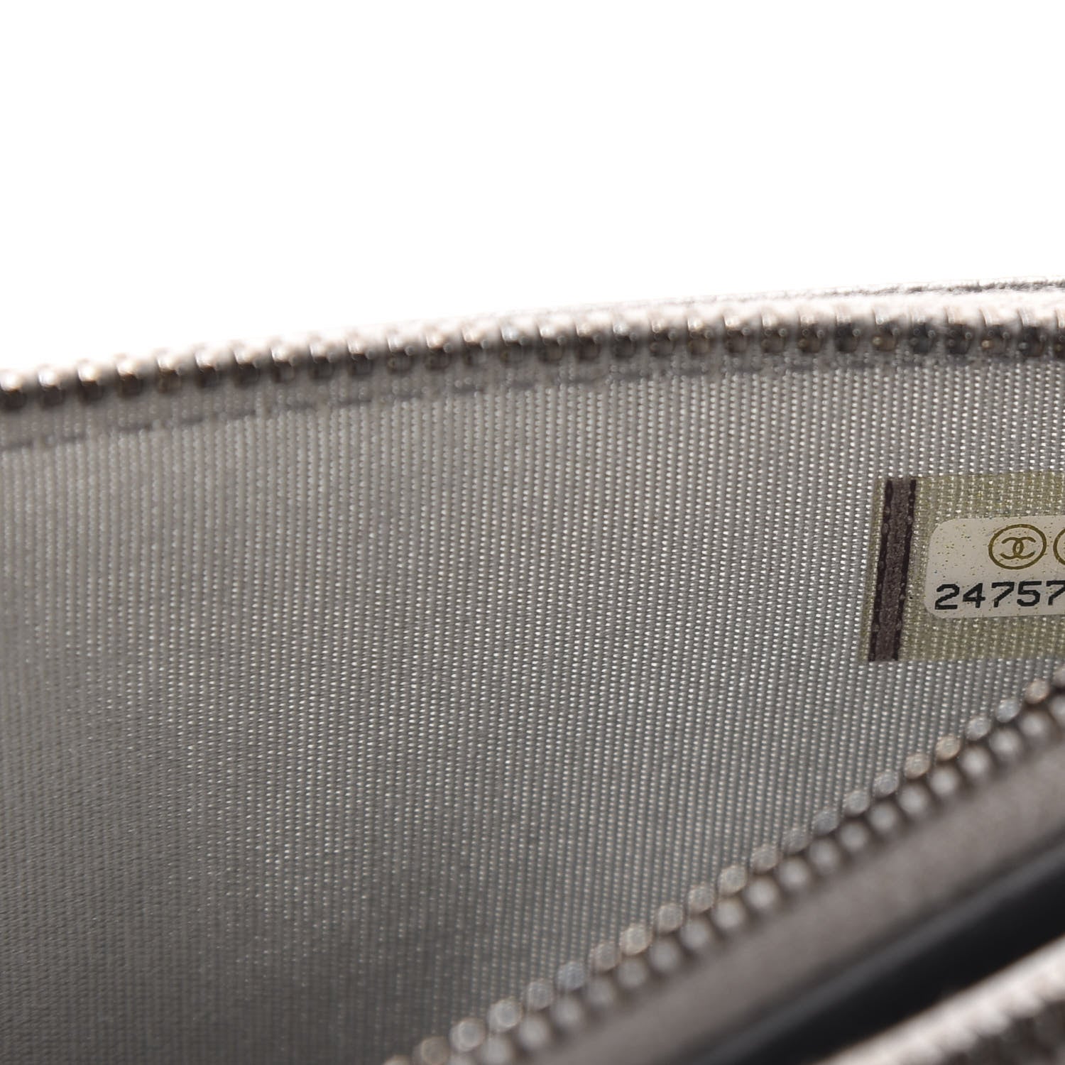 Chanel Metallic Caviar Quilted Small Boy Clutch With Chain Silver 10 of 12