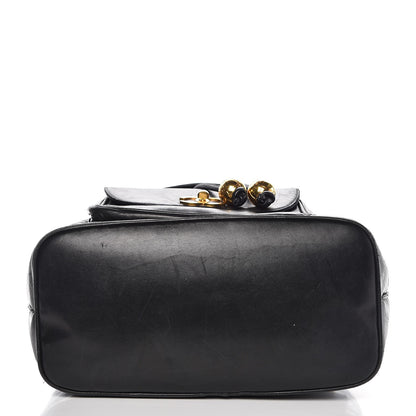 Chanel Lambskin Quilted Drawstring Backpack Black 8 of 11