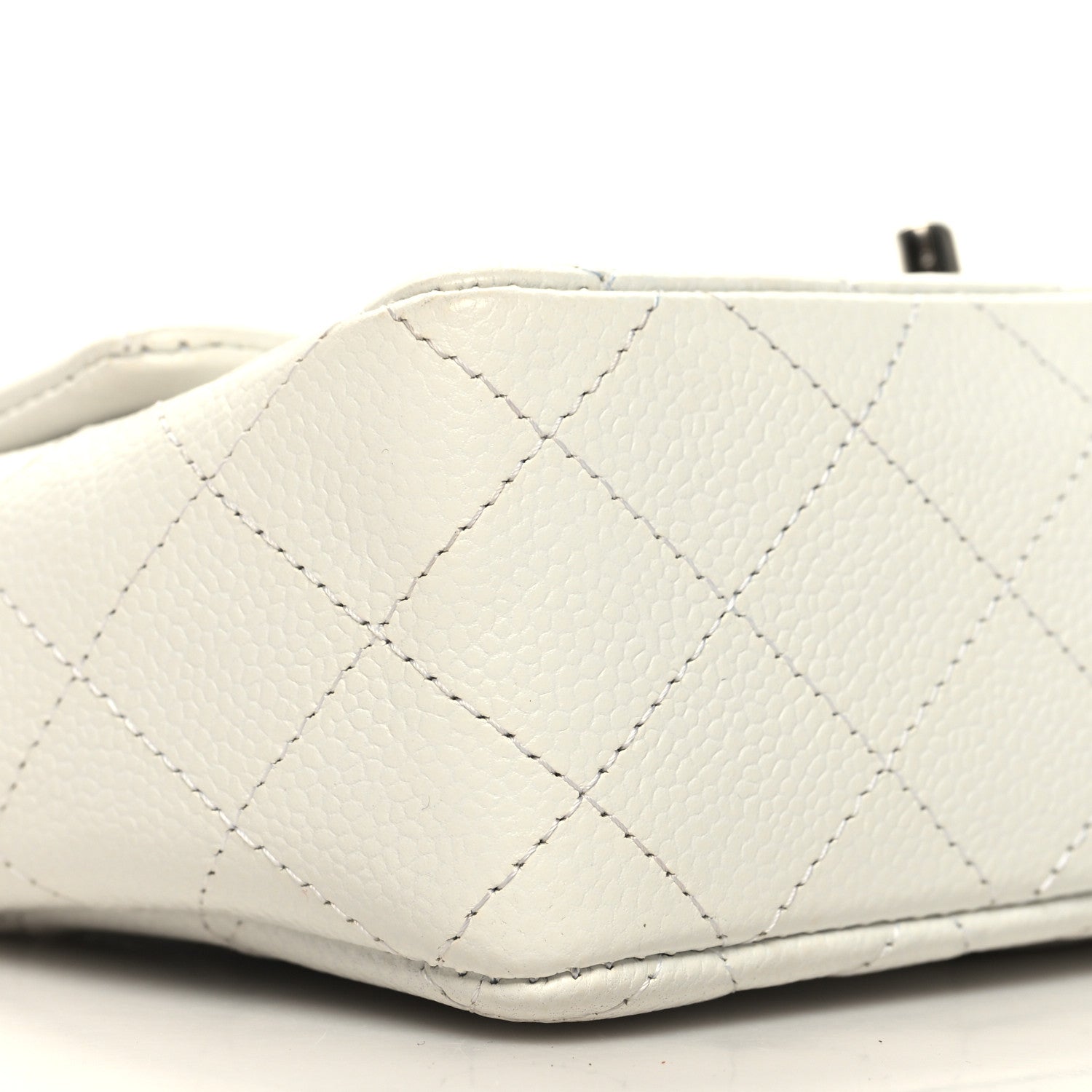 Chanel Caviar Quilted Mini Rectangular Flap White 9 of 12