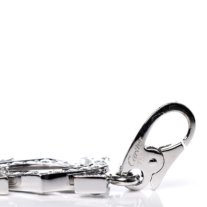 Cartier 18K White Gold Diamond Logo Charm 4 of 4