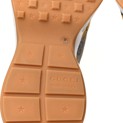 Gucci Monogram Multicolor Demetra Womens Rhyton Sneakers 38 Yellow Blue Great White Tabasco 6 of 8