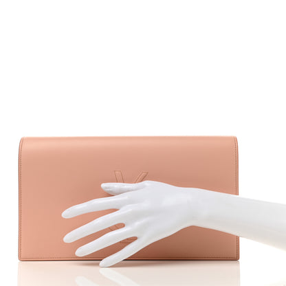 Saint Laurent Calfskin Monogram Large Belle De Jour Clutch Pink 2 of 7