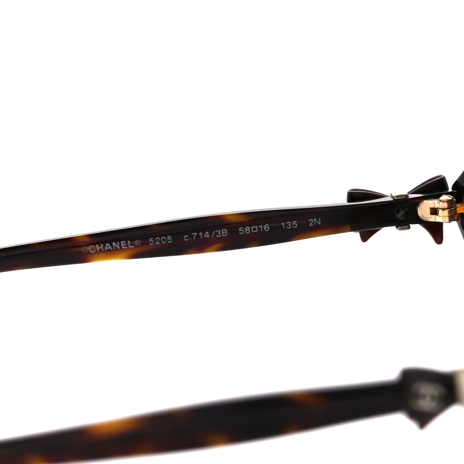 Chanel Acetate CC Bow Sunglasses 5205-A Tortoise 5 of 8