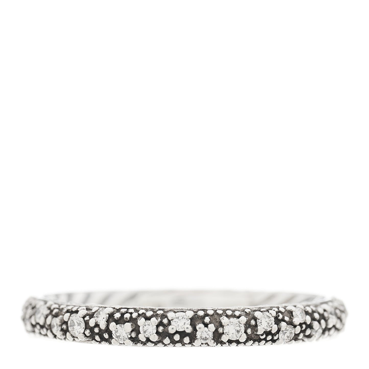 Sterling Silver Diamond 3mm Midnight Melange Band Ring 54 7