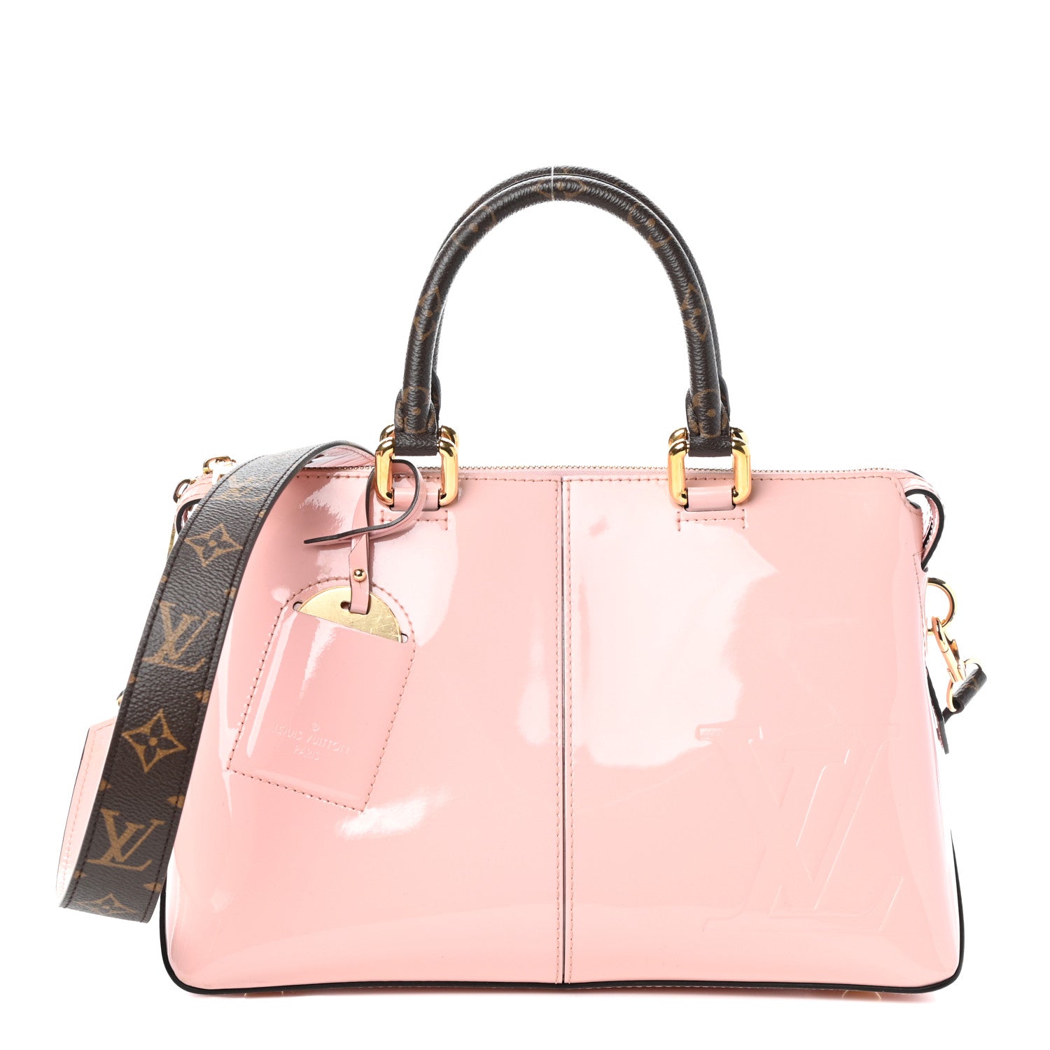 Louis Vuitton Patent Calfskin Miroir Tote Rose Ballerine 1 of 9