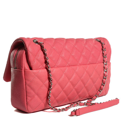 Chanel Caviar Quilted Jumbo Easy Flap Coral 3 of 9