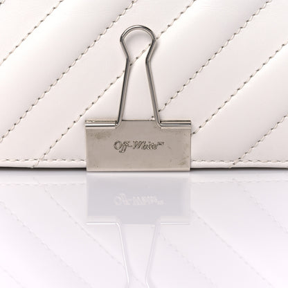 Off-White Calfskin Striped Diag Binder Flap Bag White 12 of 13