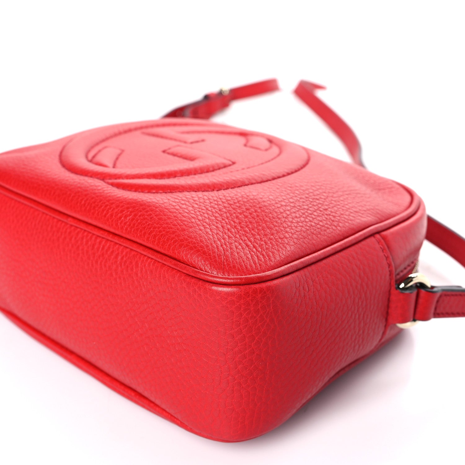 Gucci Pebbled Calfskin Small Soho Disco Bag Vibrant Red 9 of 9
