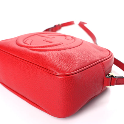Gucci Pebbled Calfskin Small Soho Disco Bag Vibrant Red 9 of 9