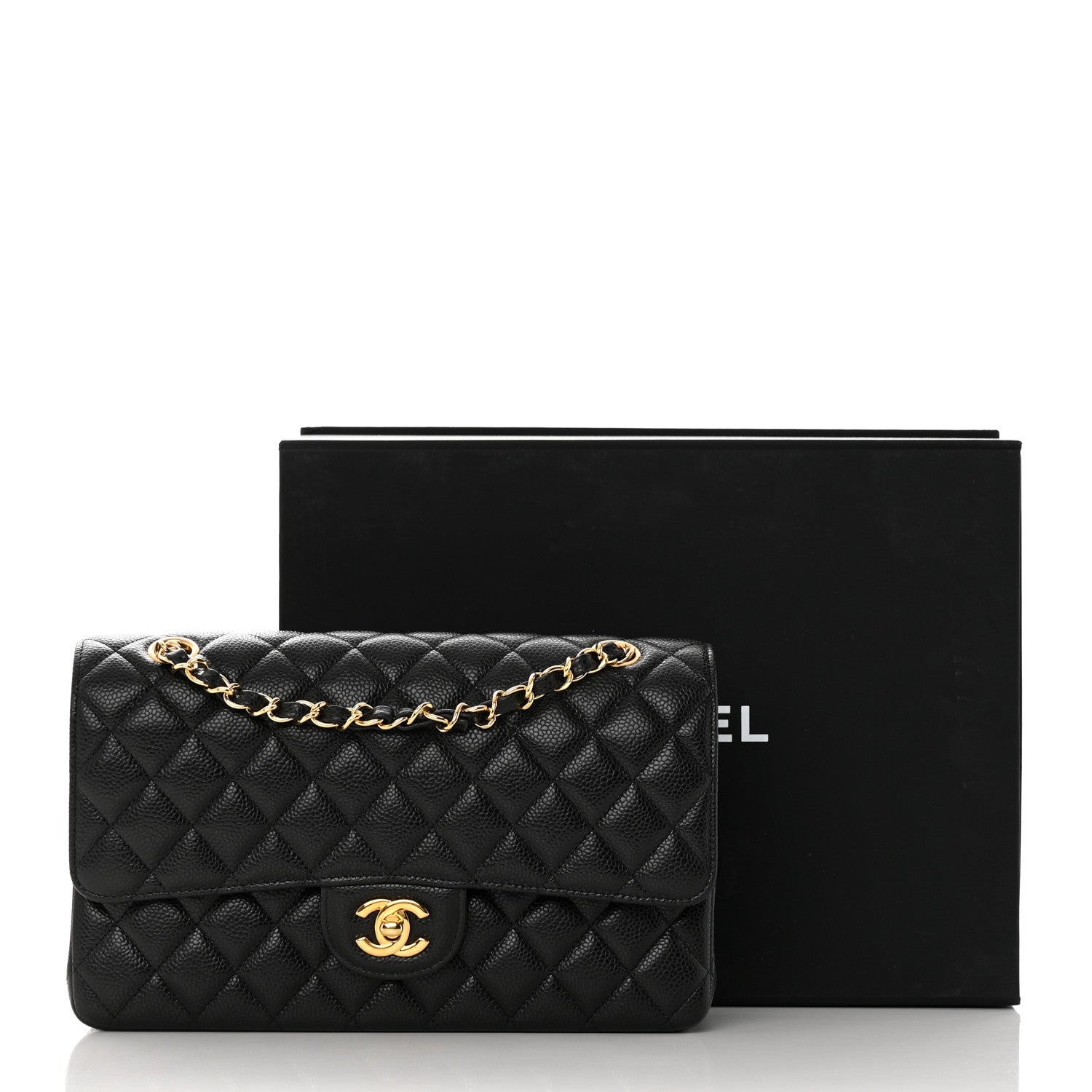 Chanel Caviar Quilted Medium Double Flap Black 13 of 13