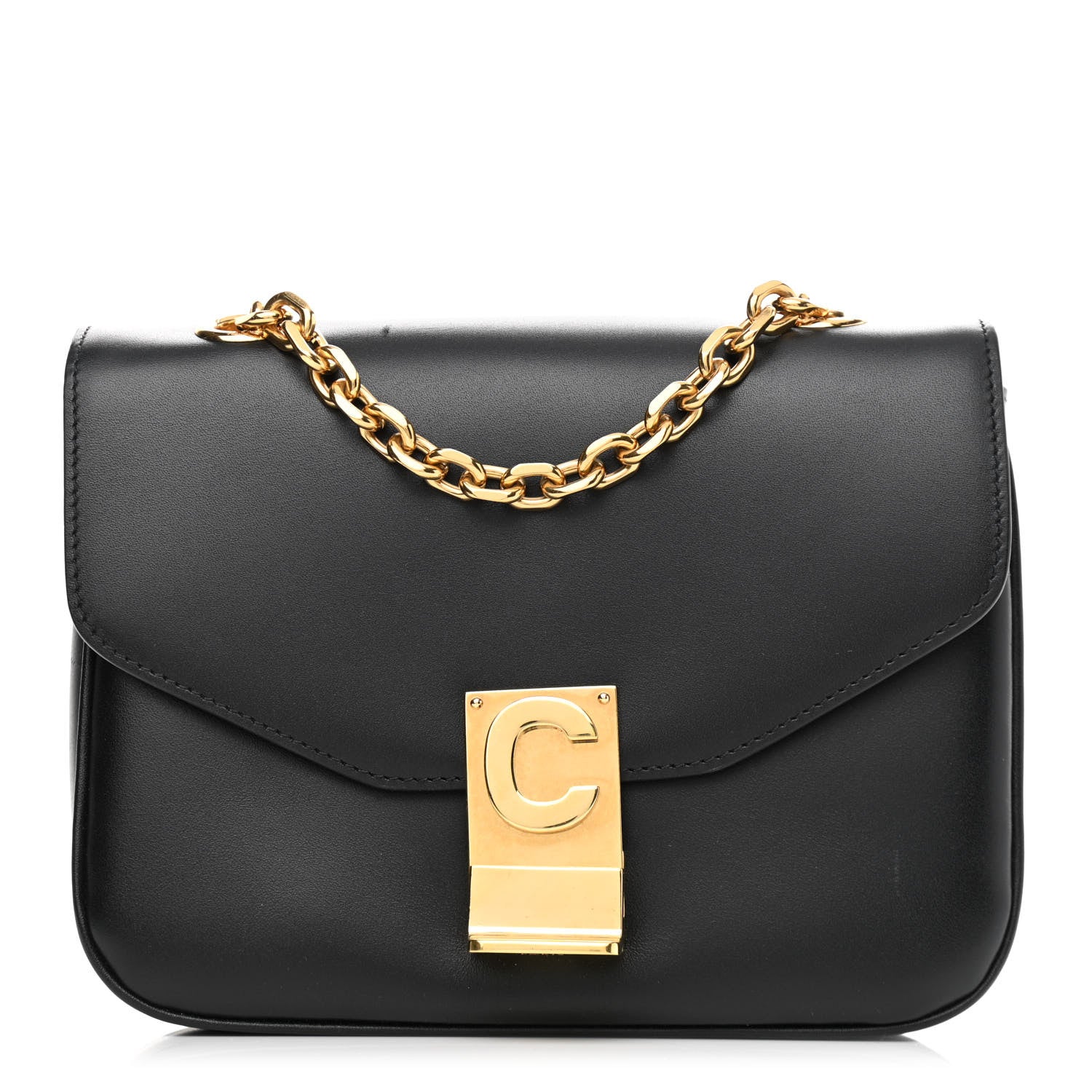 Celine Shiny Calfskin Small C Bag Black 1 of 10