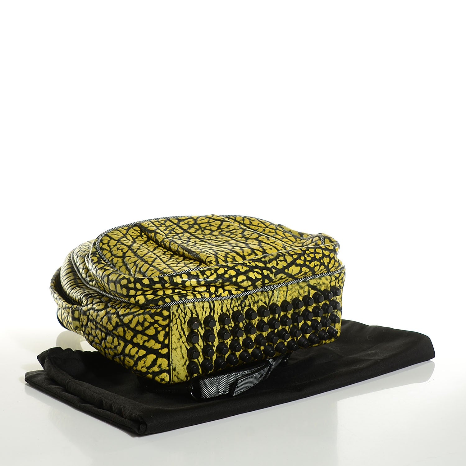 Alexander Wang Textured Lambskin Dumbo Backpack Citron Matte Black Hardware 4 of 8