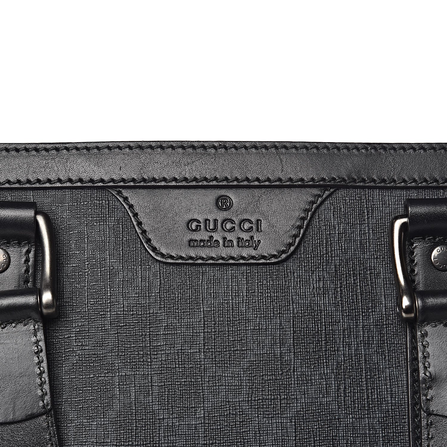 Gucci GG Supreme Monogram Tote Black Grey 8 of 11