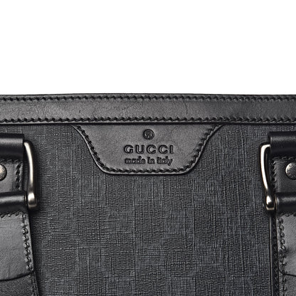 Gucci GG Supreme Monogram Tote Black Grey 8 of 11