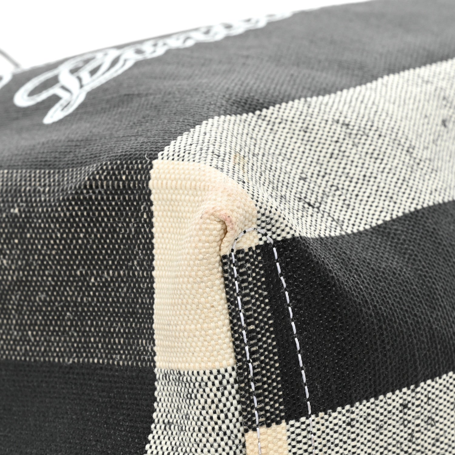Burberry Coated Canvas Mega Check Medium Doodle Tote Black White 11 of 13