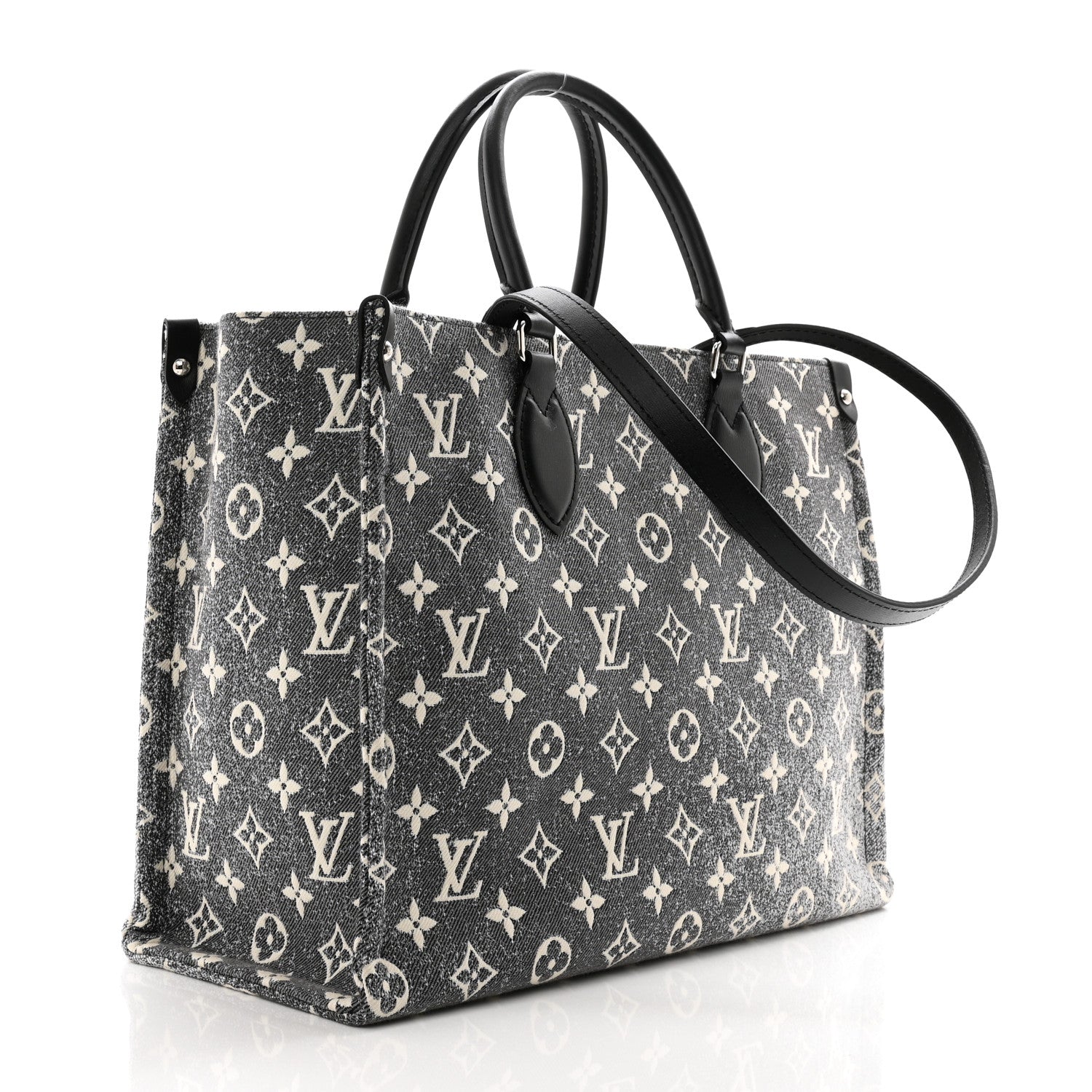 Louis Vuitton Monogram Jacquard Denim Onthego MM Bleu 2 of 10