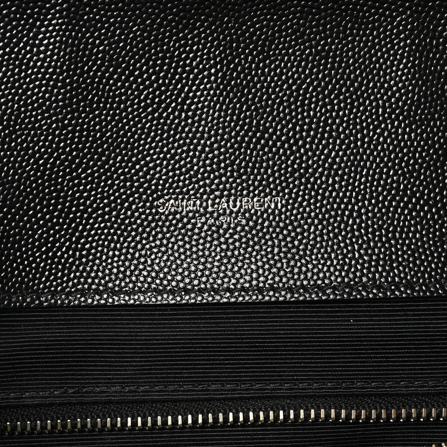 Saint Laurent Grain De Poudre Textured Mixed Matelasse Large Triquilt Monogram Satchel Black 7 of 10