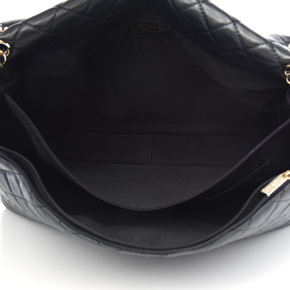 Chanel Calfskin Quilted XXL Travel Flap Bag Black 5 of 10