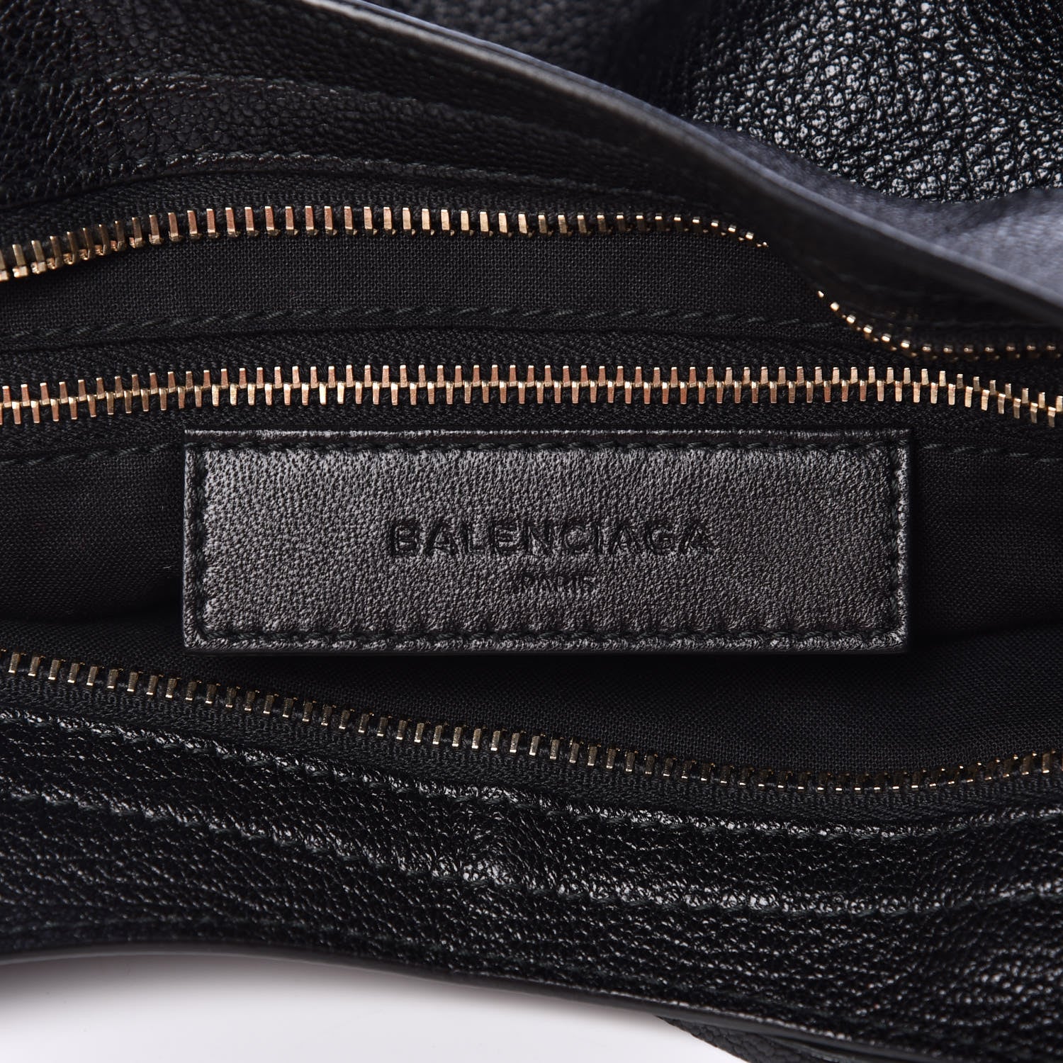 Balenciaga Chevre Gold Metallic Edge Hardware City Black 6 of 9
