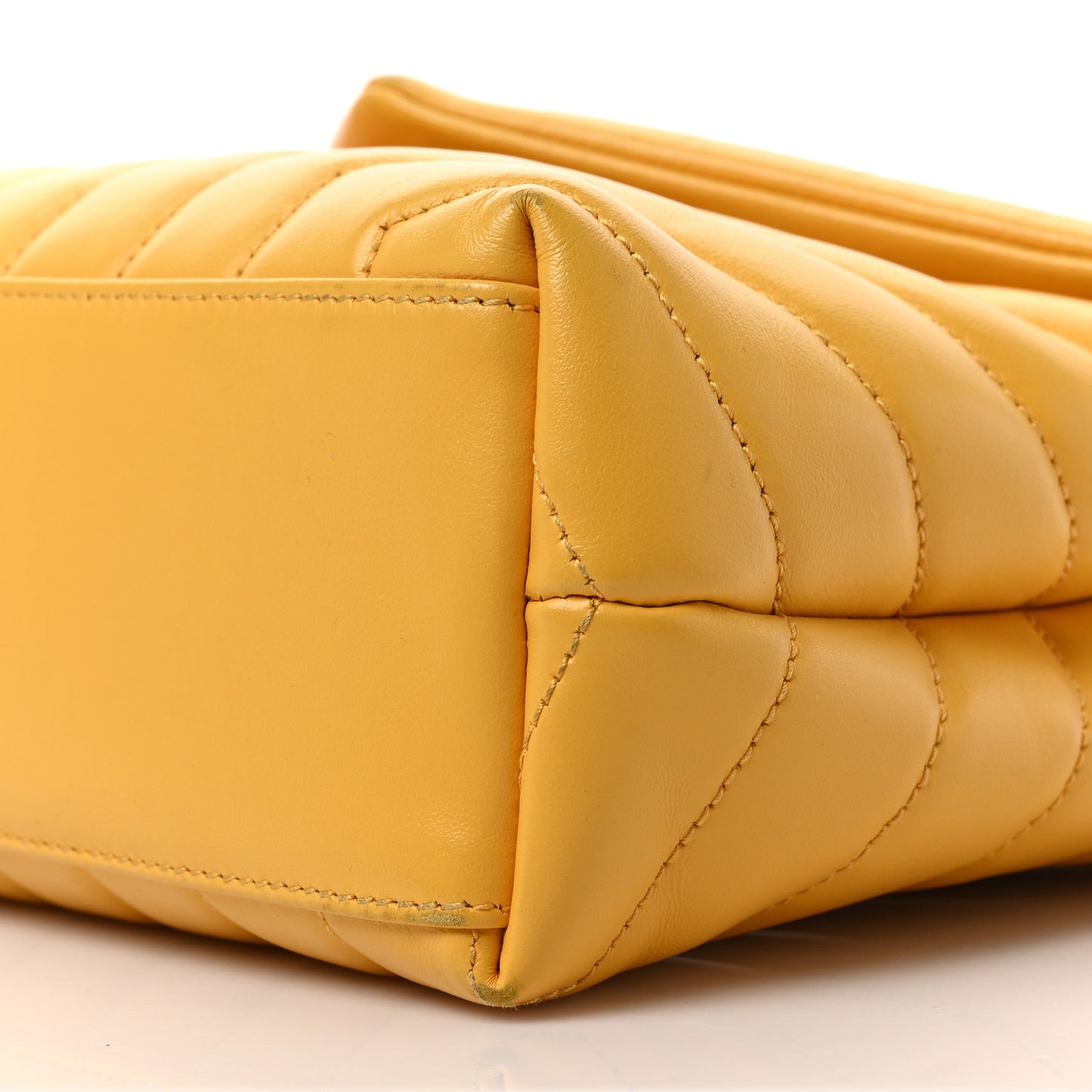 Calfskin Y Quilted Monogram Small Loulou Chain Satchel Sunflower