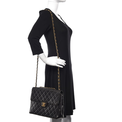 Chanel Lambskin Quilted Jumbo Single Flap Black 2 of 18