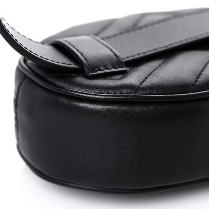Gucci Calfskin Matelasse GG Marmont Belt Bag 85 34 Black 10 of 11