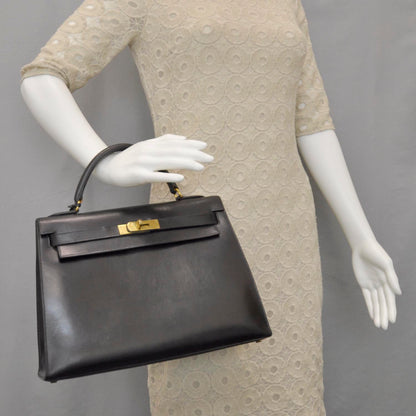 Hermes Box Kelly 32 Black 2 of 10