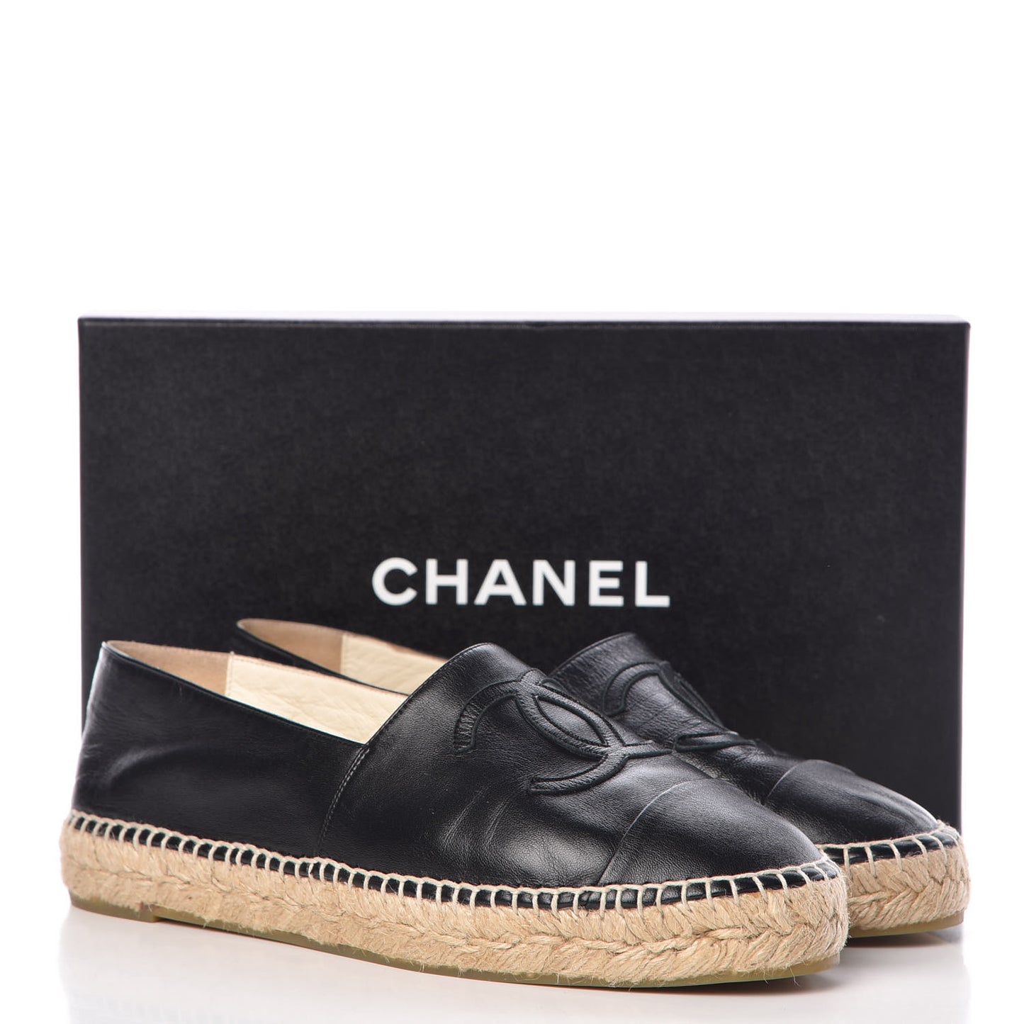 Lambskin CC Espadrilles 40 Black