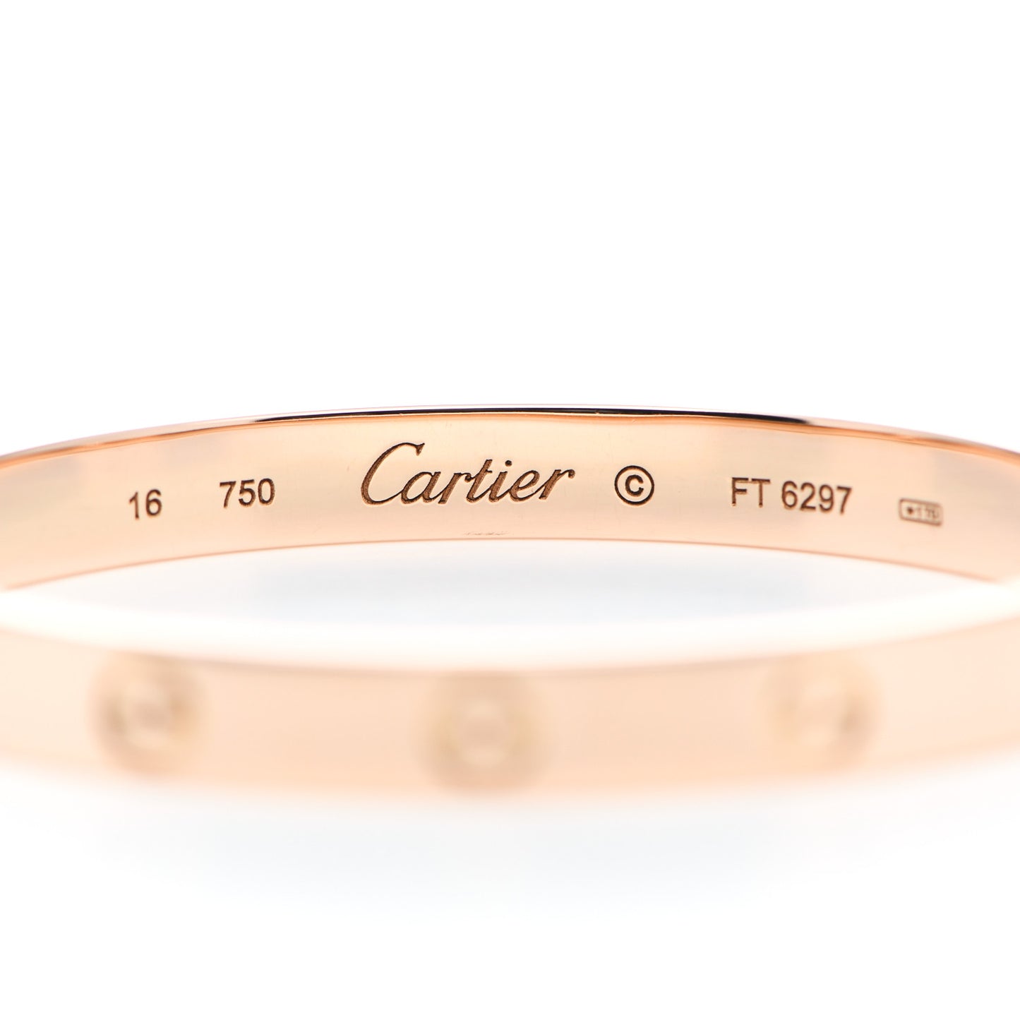 18K Pink Gold LOVE Bracelet 16