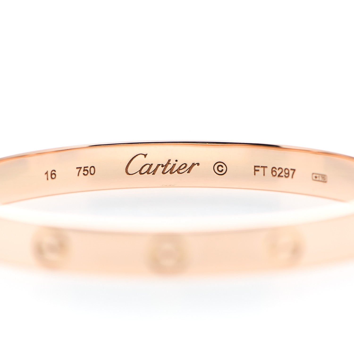 Cartier 18K Pink Gold LOVE Bracelet 16 4 of 8