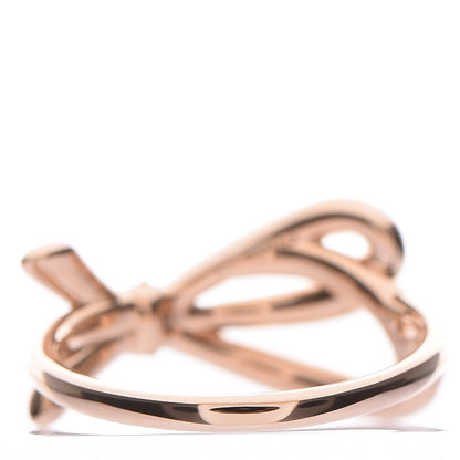 Tiffany 18K Rose Gold Diamond Bow Ring 53 6.25 3 of 5