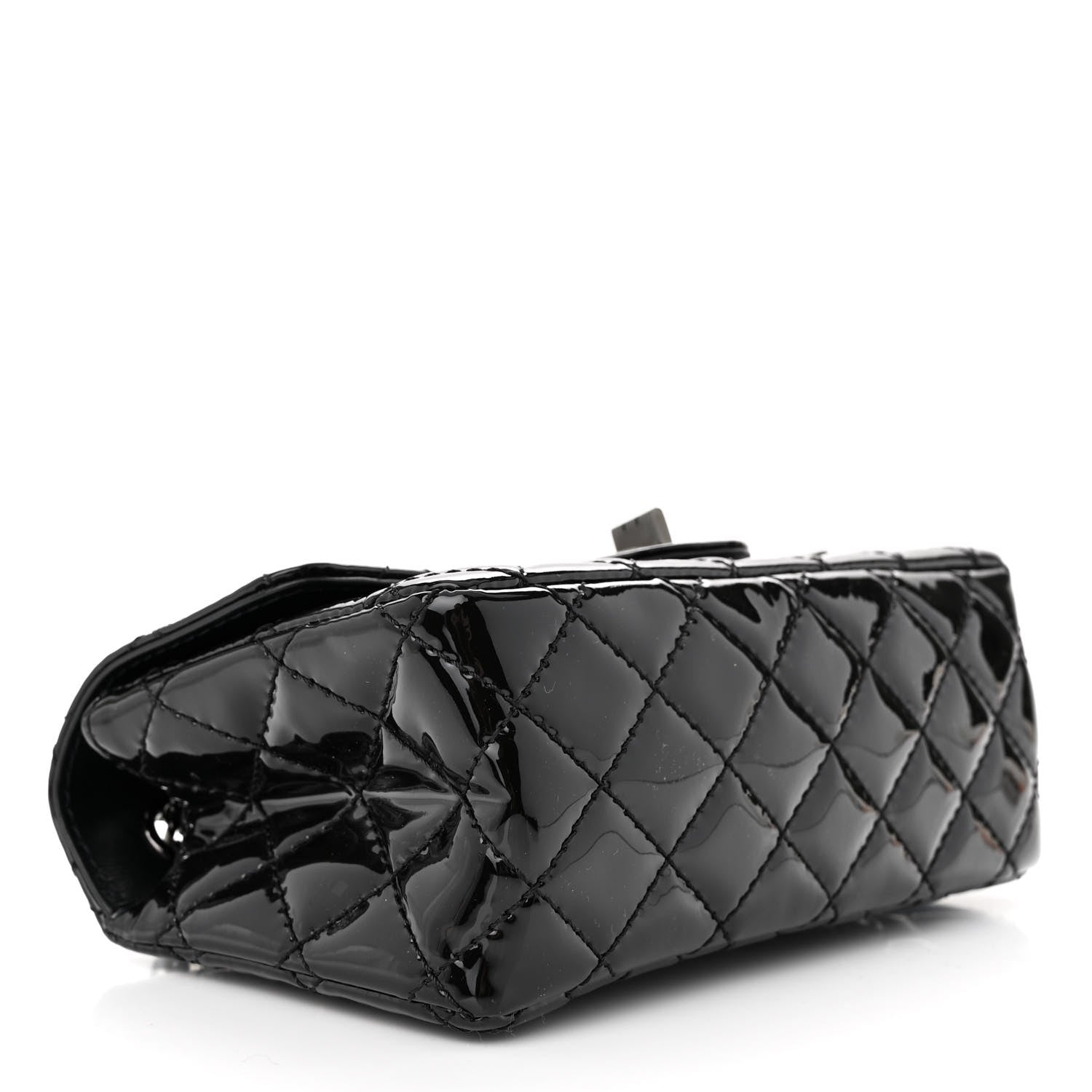 Chanel Patent Calfskin Quilted 2.55 Reissue Mini Flap So Black 4 of 11