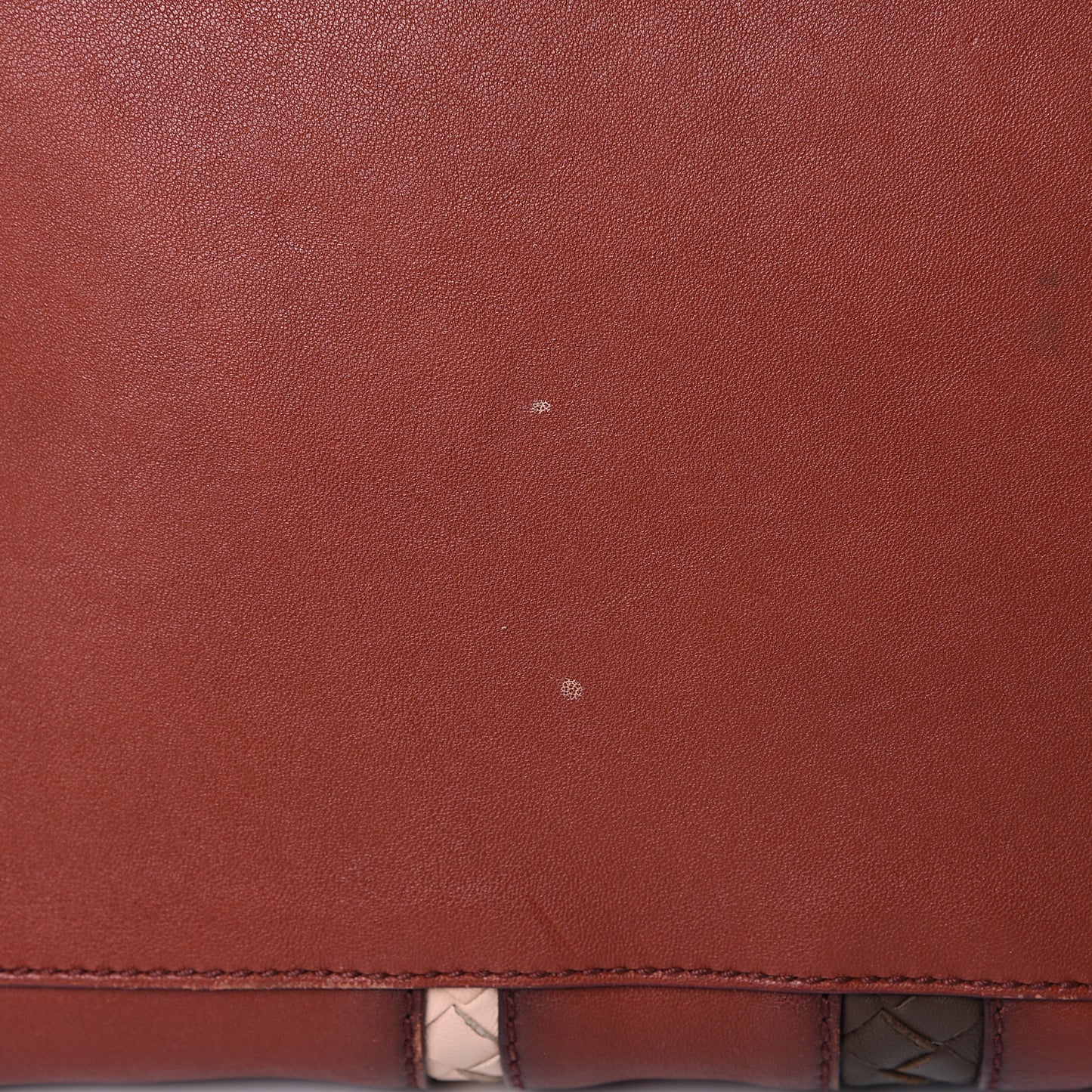 Calfskin Nappa Intrecciato Tote Brique Flamingo Truffle