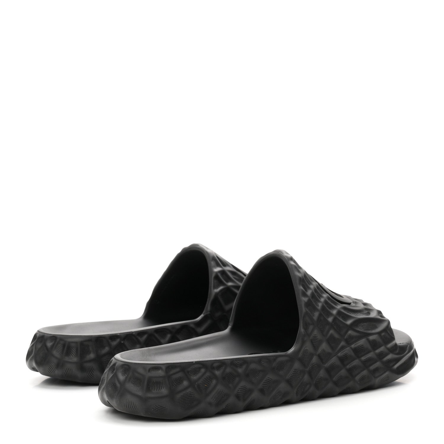 Gucci Rubber Interlocking G Mens Slide Sandals 8 Black 5 of 9