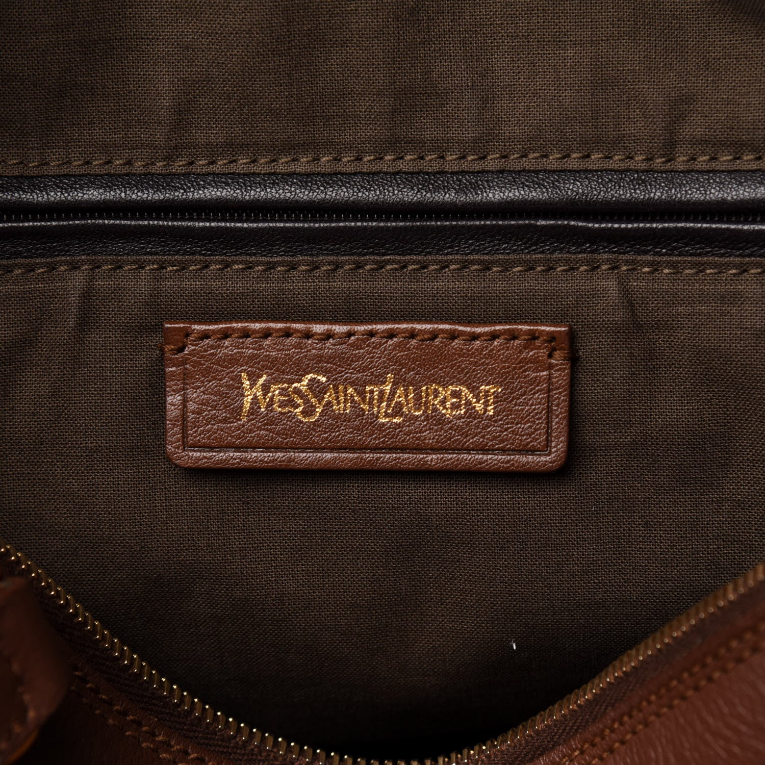 Saint Laurent Calfskin Sac Dandy Brown 6 of 11