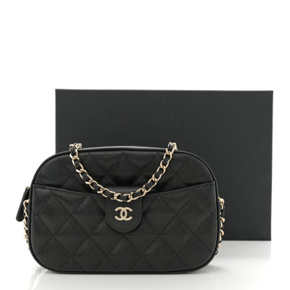 Chanel Caviar Quilted Chain Camera Bag Black 11 of 11