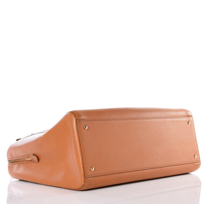 Chanel Grained Calfskin Duffle Bag Beige 3 of 14