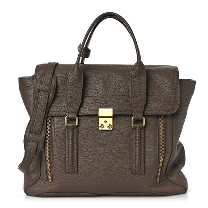 3.1 Phillip Lim Textured Calfskin Medium Pashli Satchel Taupe 1 of 11