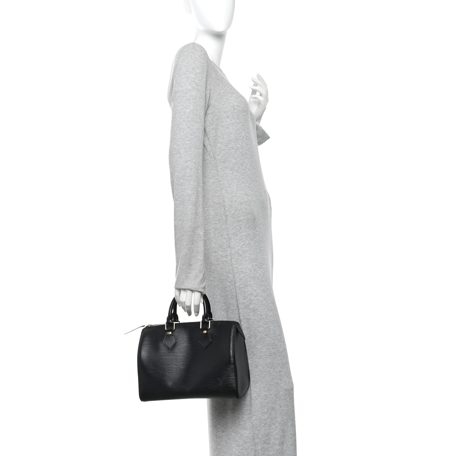 Louis Vuitton Epi Speedy 25 Black 2 of 10