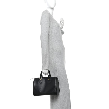 Louis Vuitton Epi Speedy 25 Black 2 of 10