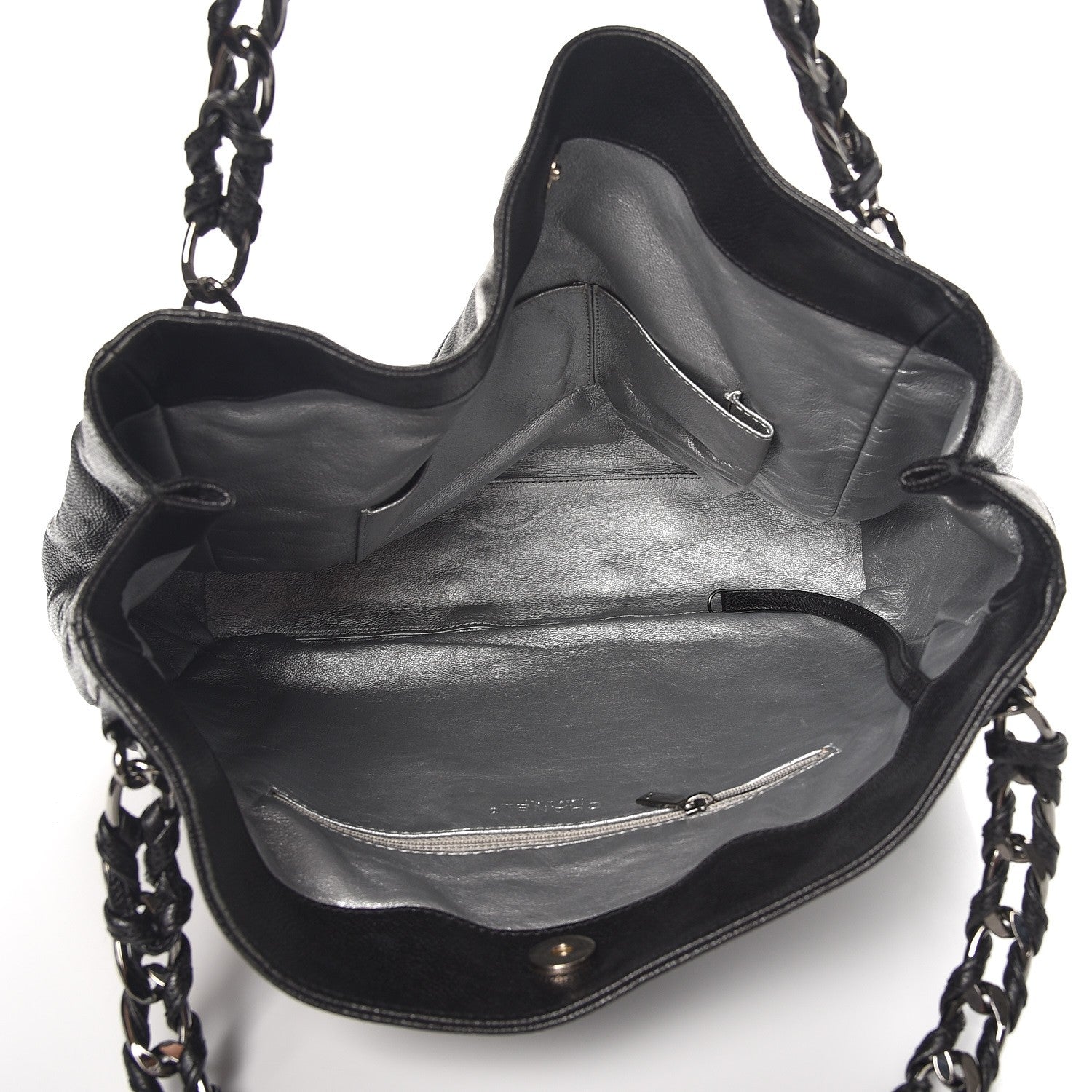 Chanel Glazed Caviar Modern Chain Tote Black 5 of 11