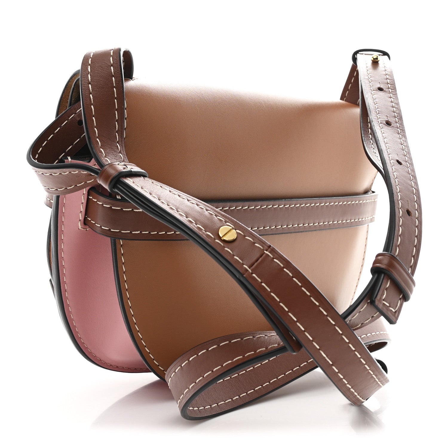 Loewe Calfskin Small Gate Crossbody Bag Pastel Pink Tan 3 of 10