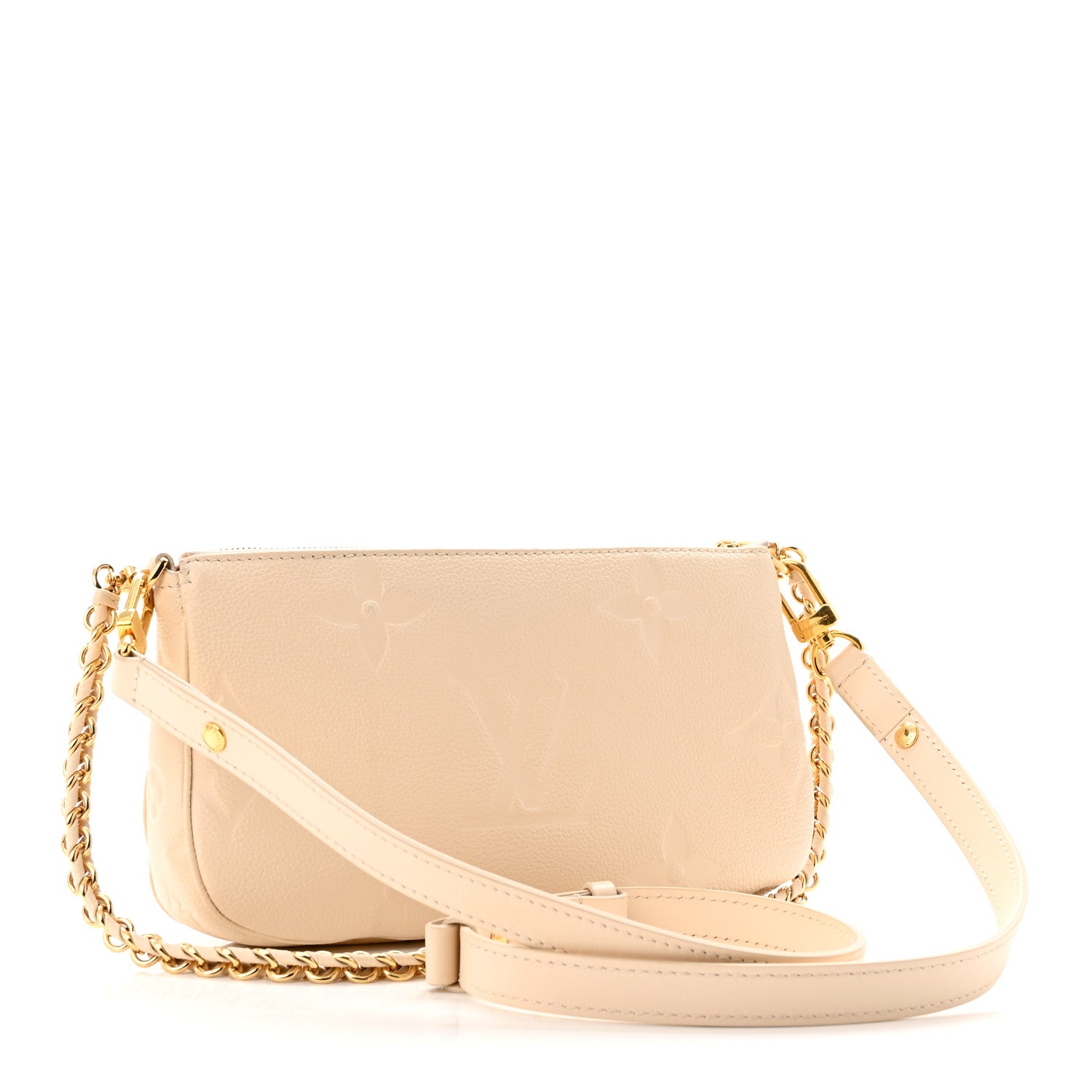 Louis Vuitton Empreinte Monogram Giant Multi Pochette Accessories Cream 3 of 10