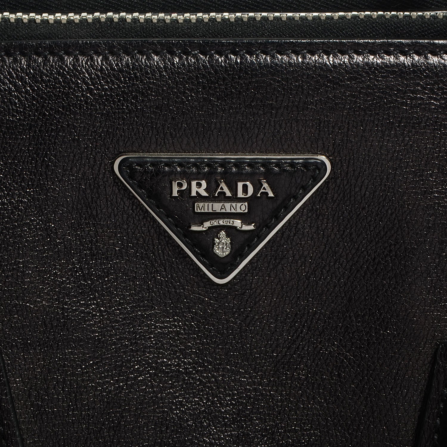 Prada Glace Calf Twin Pocket Tote Nero Black 10 of 13