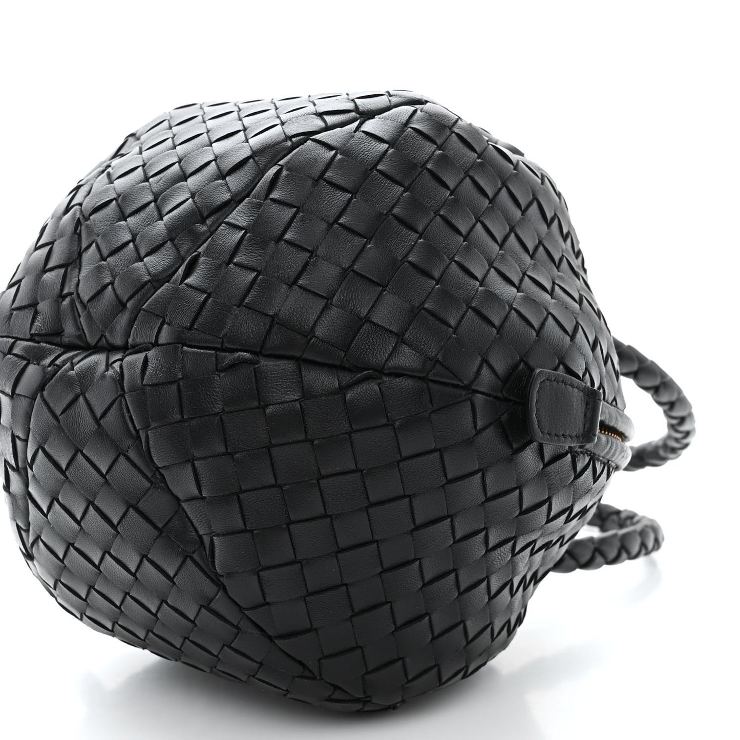 Nappa Intrecciato Mava Top Handle Bag Black