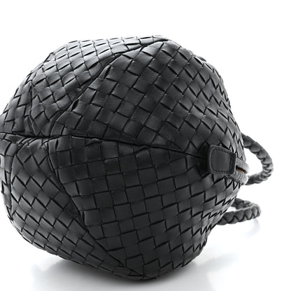 Bottega Veneta Nappa Intrecciato Mava Top Handle Bag Black 10 of 11